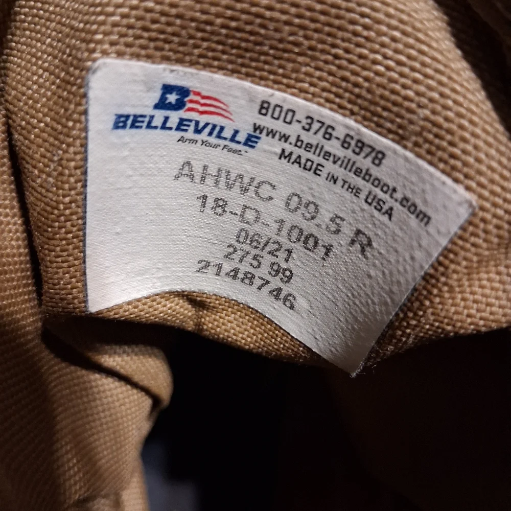 Belleville Tan/ brown Combat boots Size 9.5R - Pre-owned AHWC
